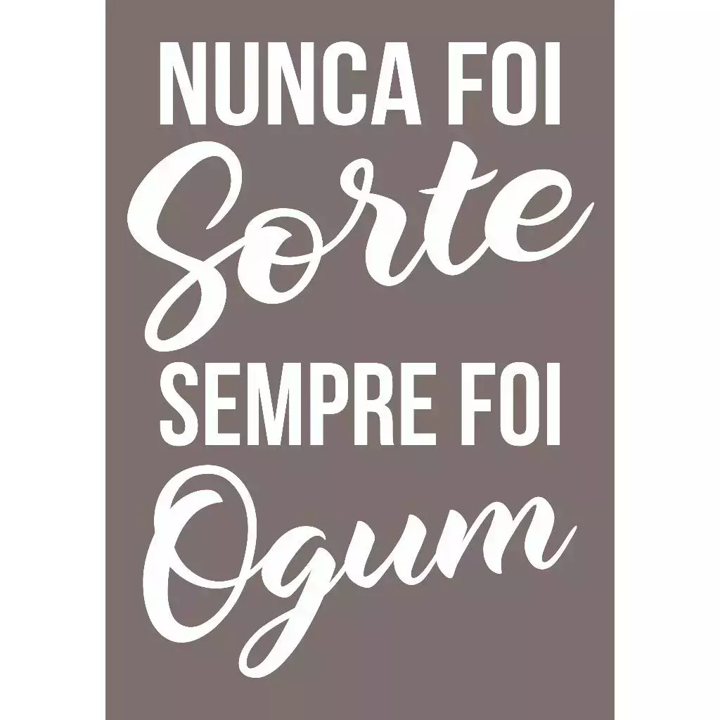 Miniatura 3 de Nunca foi Sorte, Sempre foi OGUM 15x23cm Umbanda Candomblé Artigos Religiosos Adesivos Carro