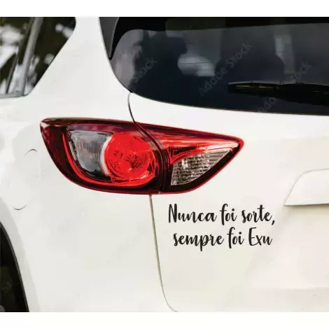 Adesivo Recortado - Nunca Foi Sorte, Sempre Foi Exu 16x7