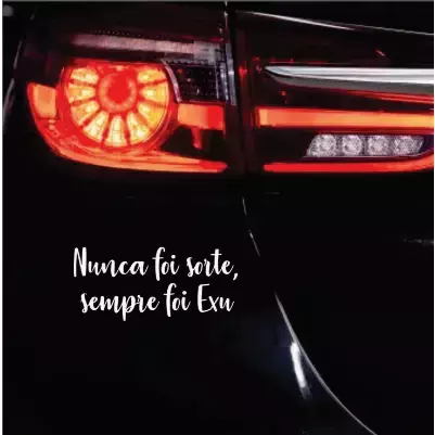 Miniatura 2 de Adesivo Recortado - Nunca Foi Sorte, Sempre Foi Exu 16x7