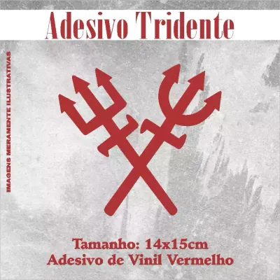 Miniatura 6 de Adesivo Recortado - Tridente 14x15 cm