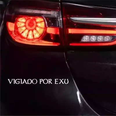 Miniatura 4 de Adesivo Recortado - Vigiado Por Exu 30x2,5cm