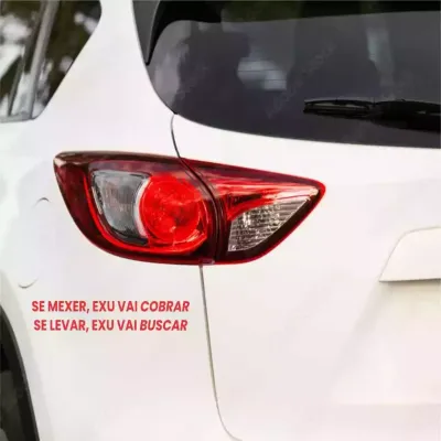 Miniatura 3 de Adesivo Se Mexer, Exu Vai Cobrar, Se Levar, Exu Vai Buscar 20x4
