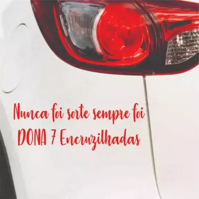 Miniatura 2 de Adesivo Recortado - Nunca Foi Sorte, Sempre Foi Dona 7 Encruzilhadas 16x7