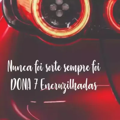 Miniatura 1 de Adesivo Recortado - Nunca Foi Sorte, Sempre Foi Dona 7 Encruzilhadas 16x7