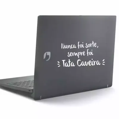 Miniatura 4 de Adesivo Recortado - Nunca Foi Sorte, Sempre Foi Tata Caveira 16x8