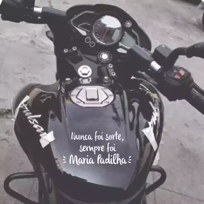 Miniatura 8 de Adesivo Recortado - Nunca Foi Sorte, Sempre Foi Maria Padilha 16x8
