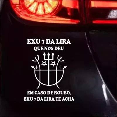 Miniatura 3 de Adesivo Nunca Foi Sorte, Sempre Foi Exu 7 da Lira 15x12cm