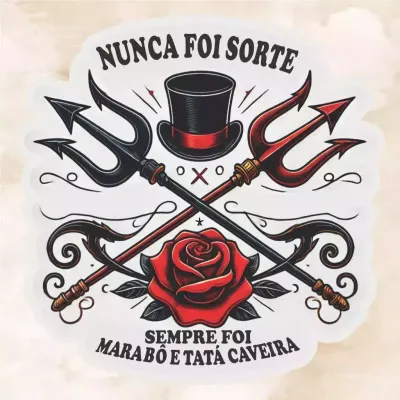 Miniatura 1 de Adesivo Marabô e Tata Caveira 15x15cm