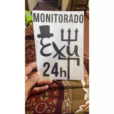 Miniatura 4 de Adesivo Recortado - Monitorado Por Exu