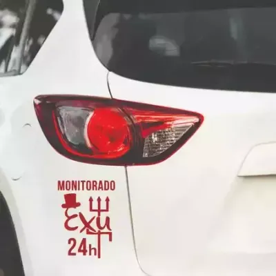 Miniatura 3 de Adesivo Recortado - Monitorado Por Exu